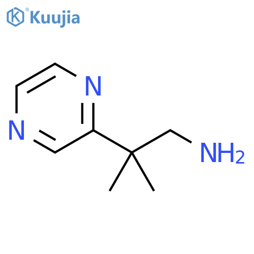 2-methyl-2-(pyrazin-2-yl)propan-1-amine structure