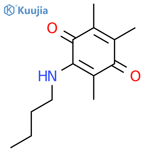 2,5-Cyclohexadiene-1,4-dione, 2-(butylamino)-3,5,6-trimethyl- structure