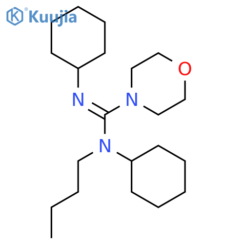 4-Morpholinecarboximidamide, N-butyl-N,N'-dicyclohexyl- structure