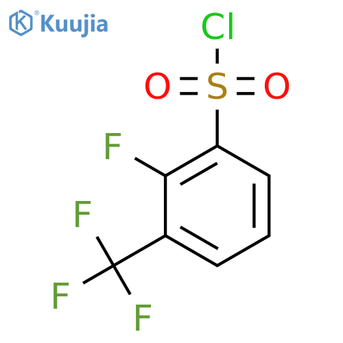 2-fluoro-3-(trifluoromethyl)benzene-1-sulfonyl chloride structure