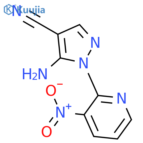 5-Amino-1-(3-nitropyridin-2-yl)-1H-pyrazole-4-carbonitrile structure