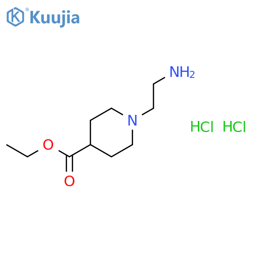 Ethyl 1-(2-aminoethyl)piperidine-4-carboxylate dihydrochloride structure