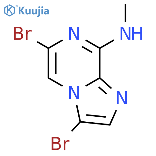Imidazo[1,2-a]pyrazin-8-amine, 3,6-dibromo-N-methyl- structure