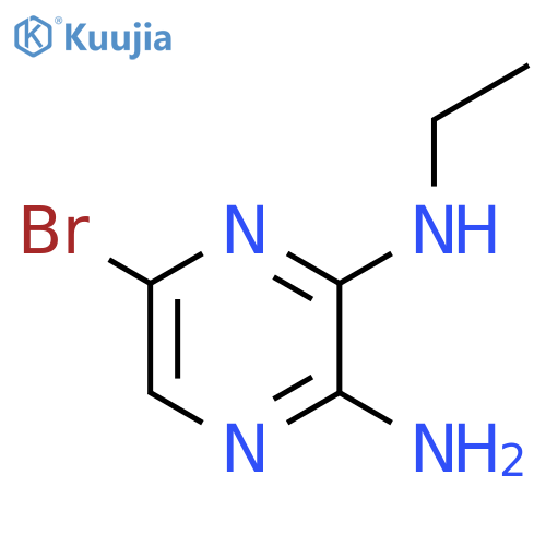 2-Amino-5-bromo-3-(ethylamino)pyrazine structure