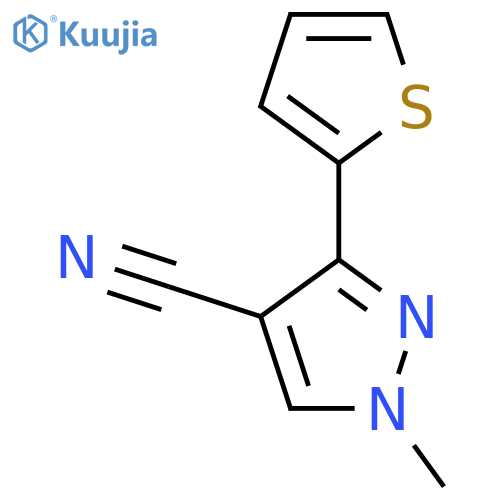 1-methyl-3-(thiophen-2-yl)-1H-pyrazole-4-carbonitrile structure