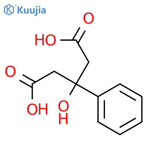 Pentanedioic acid, 3-hydroxy-3-phenyl- structure