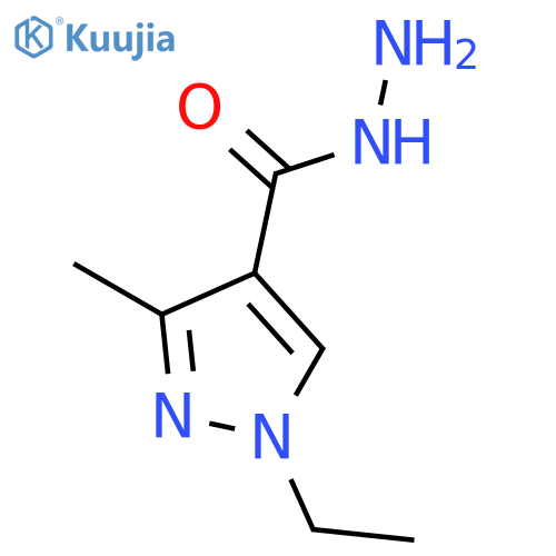 1-Ethyl-3-methyl-1H-pyrazole-4-carbohydrazide structure