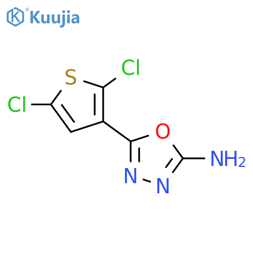 5-(2,5-dichlorothiophen-3-yl)-1,3,4-oxadiazol-2-amine structure