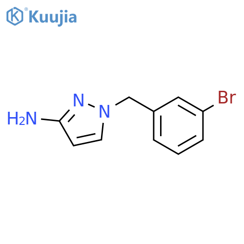 1-(3-bromophenyl)methyl-1H-pyrazol-3-amine structure