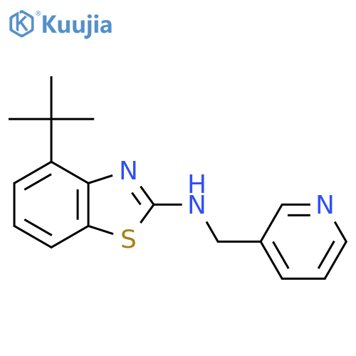 4-tert-butyl-N-(pyridin-3-ylmethyl)-1,3-benzothiazol-2-amine structure