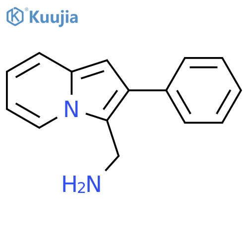 [(2-phenylindolizin-3-yl)methyl]amine structure