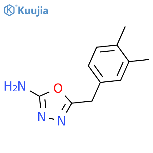5-[(3,4-DIMETHYLPHENYL)METHYL]-1,3,4-OXADIAZOL-2-AMINE structure