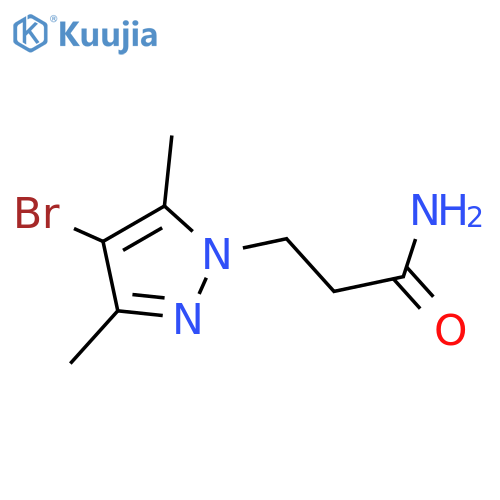 3-(4-Bromo-3,5-dimethyl-1H-pyrazol-1-yl)propanamide structure