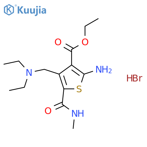 Ethyl 2-Amino-4-(diethylamino)methyl-5-(methylcarbamoyl)thiophene-3-carboxylate Hydrobromide structure
