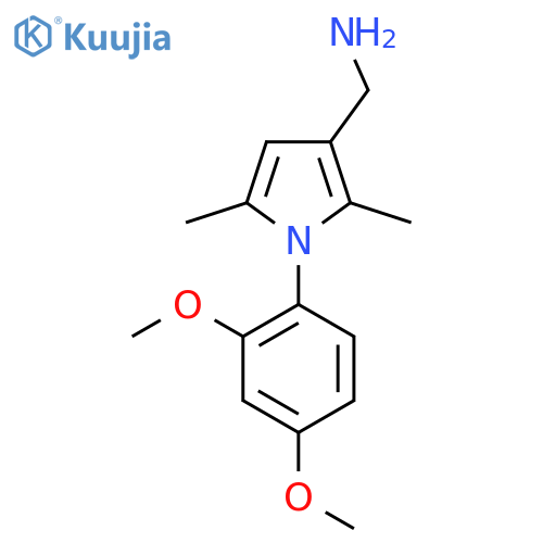 {[1-(2,4-dimethoxyphenyl)-2,5-dimethyl-1H-pyrrol-3-yl]methyl}amine structure