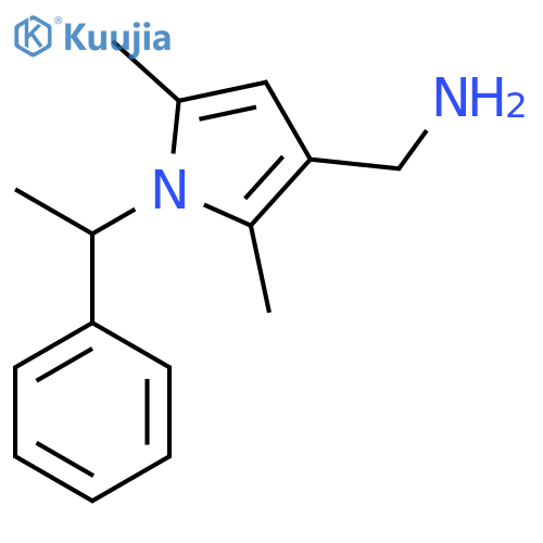 {[2,5-dimethyl-1-(1-phenylethyl)-1H-pyrrol-3-yl]methyl}amine structure
