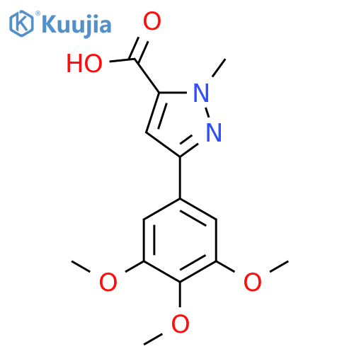 1-methyl-3-(3,4,5-trimethoxyphenyl)-1{H}-pyrazole-5-carboxylic acid structure