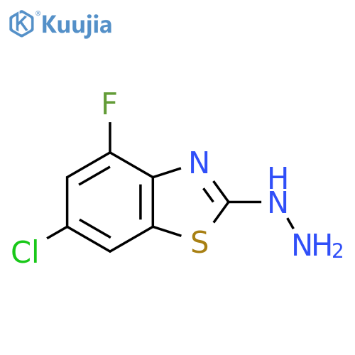 6-Chloro-4-fluoro-2-hydrazino-1,3-benzothiazole structure