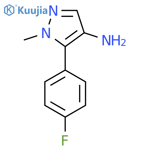 5-(4-fluorophenyl)-1-methyl-1H-pyrazol-4-amine structure