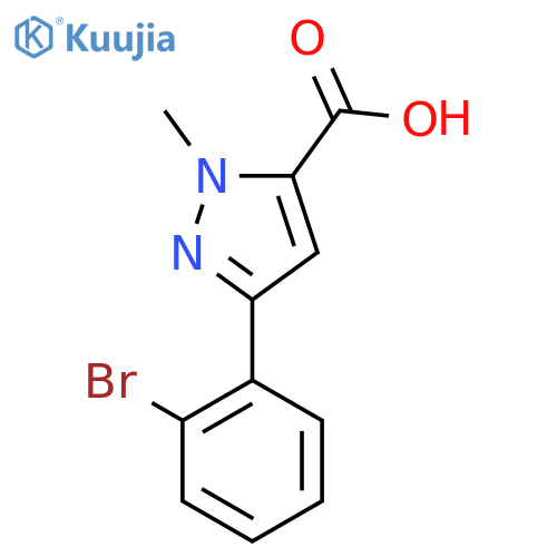 3-(2-bromophenyl)-1-methyl-1{H}-pyrazole-5-carboxylic acid structure