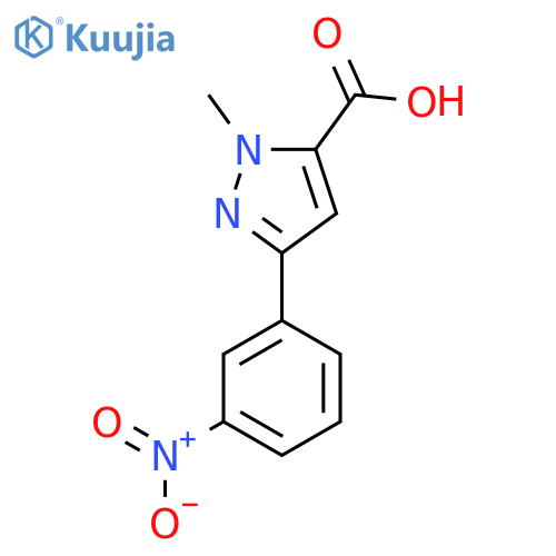 1-methyl-3-(3-nitrophenyl)-1{H}-pyrazole-5-carboxylic acid structure