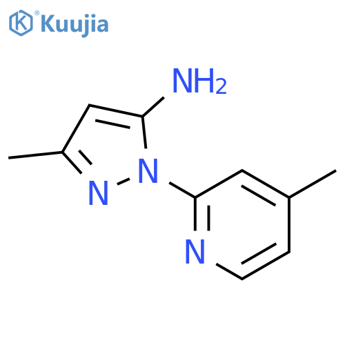 3-methyl-1-(4-methylpyridin-2-yl)-1H-pyrazol-5-amine structure