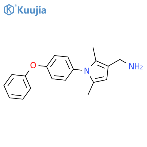 {[2,5-dimethyl-1-(4-phenoxyphenyl)-1H-pyrrol-3-yl]methyl}amine structure