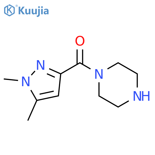 1-(1,5-dimethyl-1H-pyrazole-3-carbonyl)piperazine structure