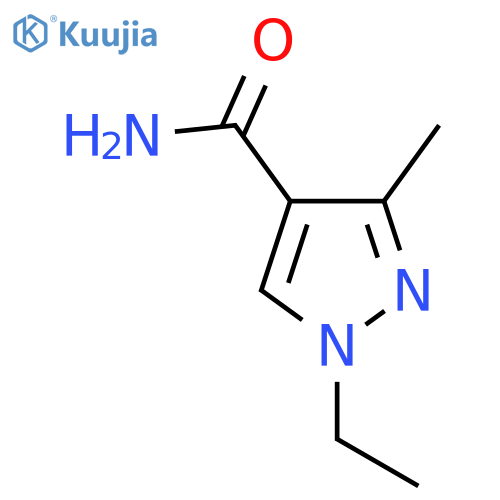 1-ethyl-3-methyl-1H-pyrazole-4-carboxamide structure