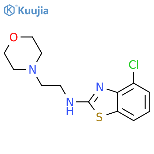 4-chloro-N-[2-(morpholin-4-yl)ethyl]-1,3-benzothiazol-2-amine structure