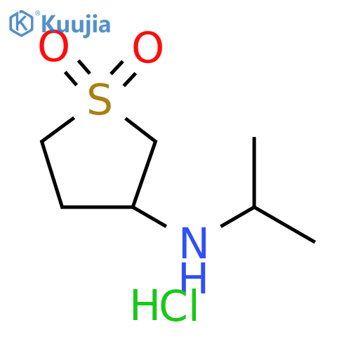 3-[(propan-2-yl)amino]-1λ?-thiolane-1,1-dione hydrochloride structure