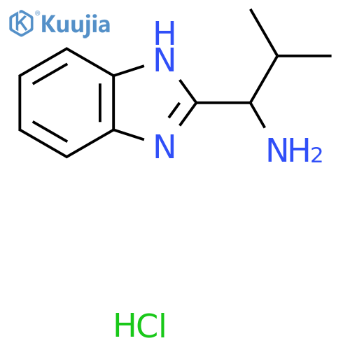 1-(1H-1,3-benzodiazol-2-yl)-2-methylpropan-1-amine hydrochloride structure