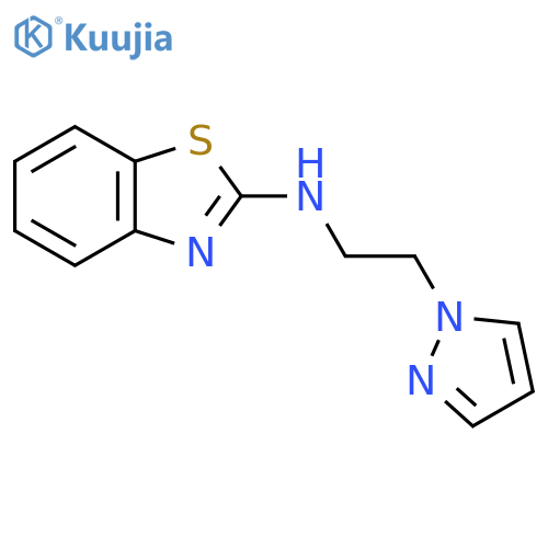 N-[2-(1H-Pyrazol-1-yl)ethyl]-1,3-benzothiazol-2-amine structure