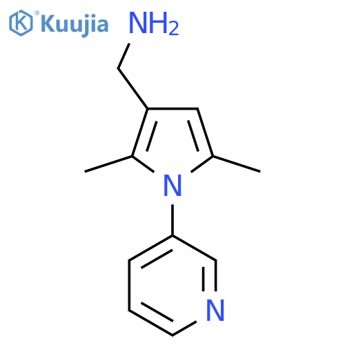 [(2,5-dimethyl-1-pyridin-3-yl-1H-pyrrol-3-yl)methyl]amine structure