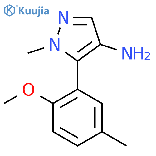 5-(2-methoxy-5-methylphenyl)-1-methyl-1H-pyrazol-4-amine structure