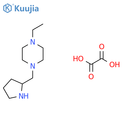 1-Ethyl-4-(pyrrolidin-2-ylmethyl)piperazine oxalate structure
