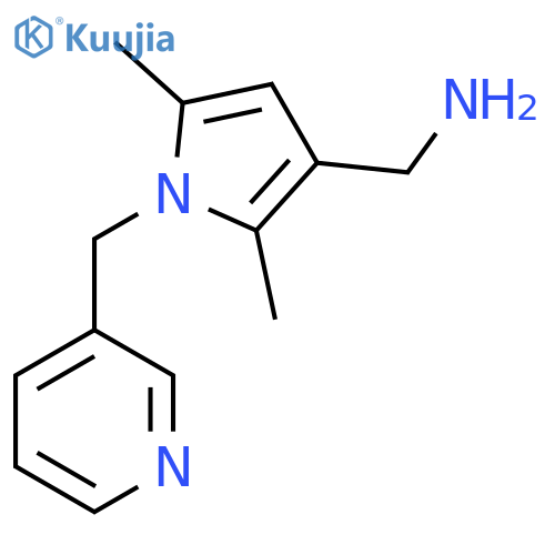 {[2,5-dimethyl-1-(pyridin-3-ylmethyl)-1H-pyrrol-3-yl]methyl}amine structure