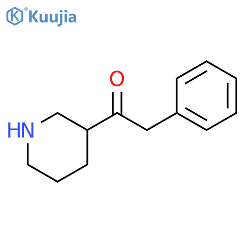2-phenyl-1-(3-piperidinyl)ethanone structure