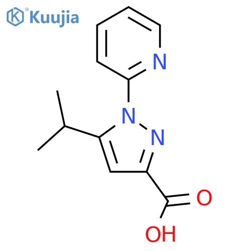 5-(Propan-2-yl)-1-(pyridin-2-yl)-1H-pyrazole-3-carboxylic acid structure
