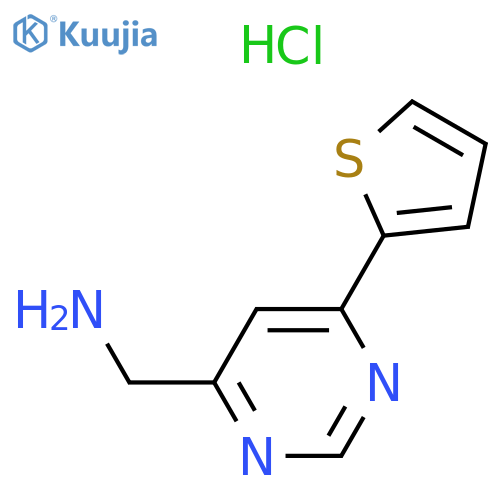 4-Pyrimidinemethanamine, 6-(2-thienyl)-, hydrochloride (1:1) structure