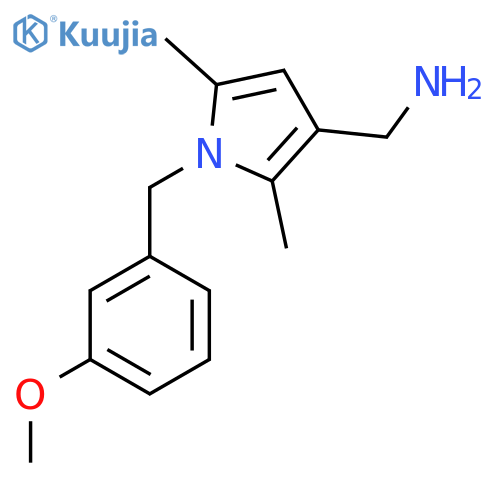 {[1-(3-methoxybenzyl)-2,5-dimethyl-1H-pyrrol-3-yl]methyl}amine structure