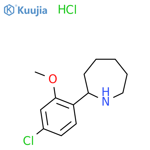 2-(4-Chloro-2-methoxyphenyl)azepane hydrochloride structure