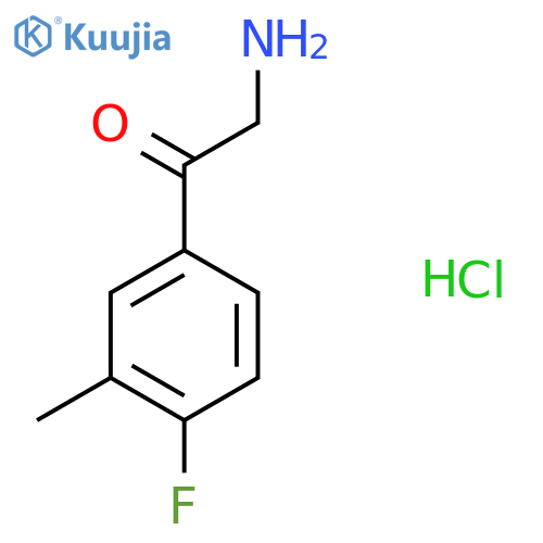 2-Amino-1-(4-fluoro-3-methylphenyl)ethan-1-one hydrochloride structure