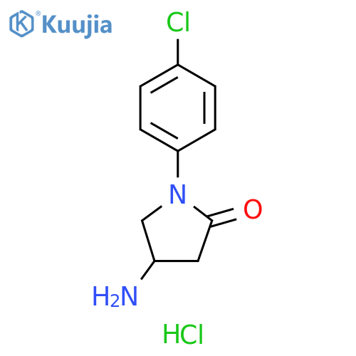 4-amino-1-(4-chlorophenyl)-2-pyrrolidinone hydrochloride structure