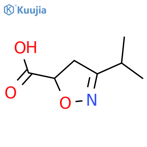 3-Isopropyl-4,5-dihydroisoxazole-5-carboxylic acid structure