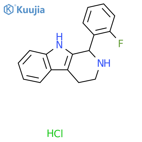 1-(2-Fluorophenyl)-2,3,4,9-tetrahydro-1H-b-carboline Hydrochloride structure