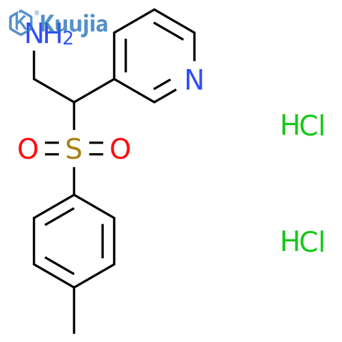 2-(4-Methylbenzenesulfonyl)-2-(pyridin-3-yl)ethan-1-amine dihydrochloride structure