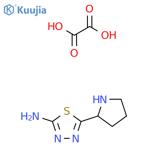5-(2-Pyrrolidinyl)-1,3,4-thiadiazol-2-amine oxalate structure