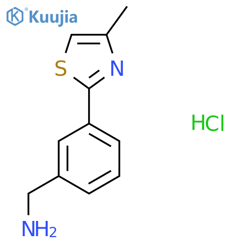[3-(4-methyl-1,3-thiazol-2-yl)benzyl]amine hydrochloride structure
