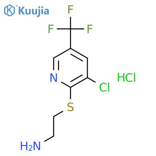 2-{[3-chloro-5-(trifluoromethyl)pyridin-2-yl]sulfanyl}ethan-1-amine hydrochloride structure